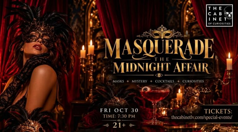 Masquerade: The Midnight Affair Halloween event flyer, Horseshoe Las Vegas